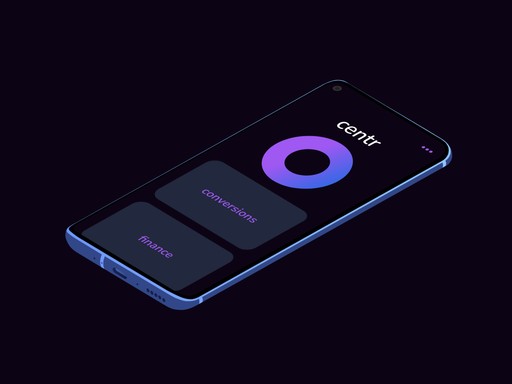 An isomorphic render of the centr app on an Android phone