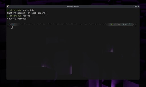 Pause and resume in Chronicle